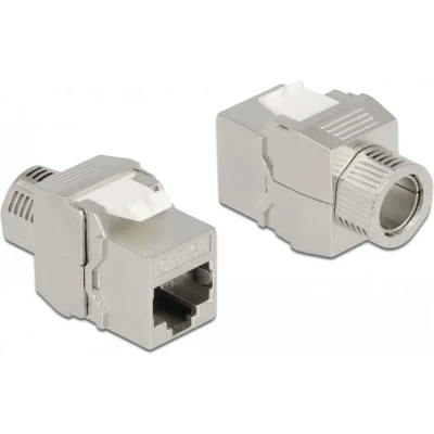 Afbeelding van Delock Keystone Modul RJ45 Buchse zu LSA Cat.6A werkzeugfrei geschirmt