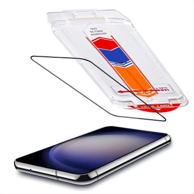 Afbeelding van Accezz Screen protector Geschikt voor Samsung Galaxy S23 glas screenprotector met anti dust applicator