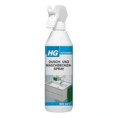 Afbeelding van HG dagelijks badkamerreiniger, sproeireiniger voor gebruik in douche en wastafel, geschikt kunststof douchecabines, betegelde muren, marmer natuursteen, 500 ml