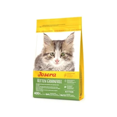 Afbeelding van JOSERA Kitten grainvrij (1 x 400 g) graanvrij kattenvoer met zalmolie super premium droogvoer voor groeiende katten 1 stuk verpakt