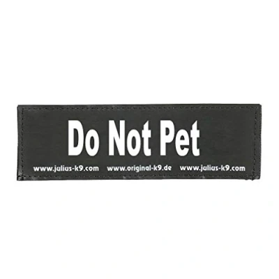 Afbeelding van Verwisselbare patches, 1 paar, Do Not Pet, Maat: Large, Zwart