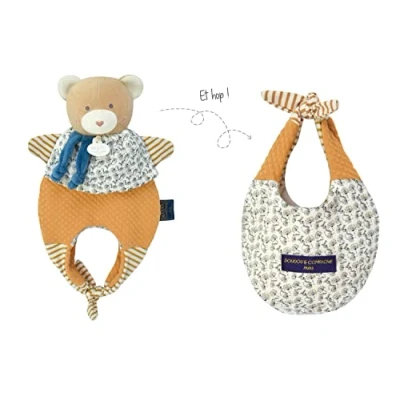 Afbeelding van Doudou et Compagnie Knuffeldier beer knuffeltas bruin 30 cm knuffelplezier DC3823