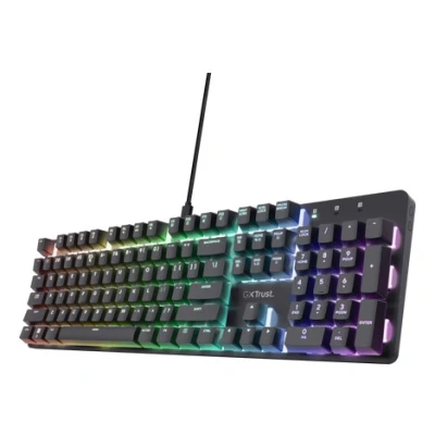 Afbeelding van Trust GXT 871 Zora Mechanisch gaming toetsenbord Full RGB Lineaire Switches Qwerty US Zwart