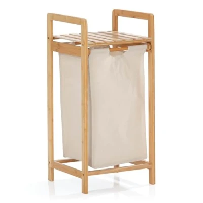 Afbeelding van LUMALAND bamboe wasmand 33 x 73 cm houtkleurig/beige