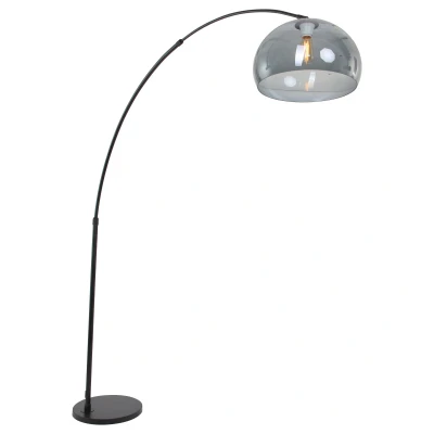 Afbeelding van Steinhauer Vloerlamp Sparkled light 9878 zwart kunststof grijze kap