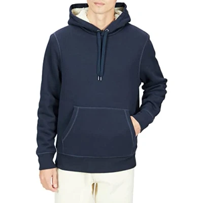 Afbeelding van Amazon Essentials Sherpa gevoerde Pullover Hoodie Sweatshirt Navy, XL