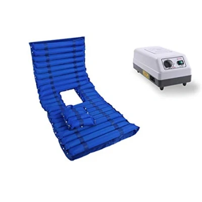 Afbeelding van Anti decubitus opblaasbaar matras met pomp, afwisselend drukverlagend oplegmatras bedmatras voor en bedpijn heupen blauw