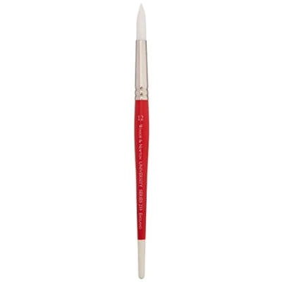 Afbeelding van Winsor &amp; Newton 5423012 University kunstenaarspenseel voor olieverf, acrylverf en aquarelverf Rond penseel Nr. 12 lange Steel,