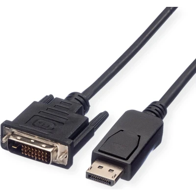 Afbeelding van VALUE DisplayPort Kabel DP Male DVI (24+1) Male, LSOH, zwart, 1 m