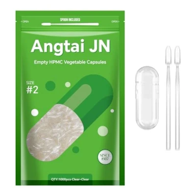 Afbeelding van AngtaiJN lege veganistische capsules, capsules 2 (1000 stuks), om te vullen met microlepels, doe het zelf capsulehoezen voor de capsulevuller maat