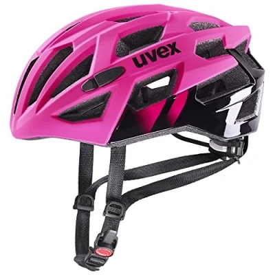 Afbeelding van uvex race 7 veilige performance helm voor dames en heren individueel passysteem extra botsbescherming rubin black 51 55 cm