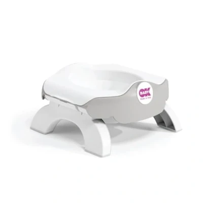Afbeelding van OKBABY Roady Opvouwbaar reispotje voor kinderen, wordt toiletverloopstuk Taupe 39052088 Grijs