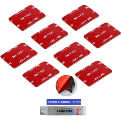 Afbeelding van CANOPUS 3M zelfklevende pads voor GoPro helmhouder vervanging, (44 mm x 34 8 stuks), VHB 5952 dubbelzijdige kleefpads, SJCAM, actiecamerahouders