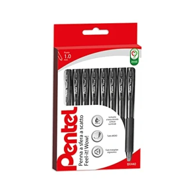 Afbeelding van Pentel BX440 Feel it Wow balpen 1,0 mm 8 zwart