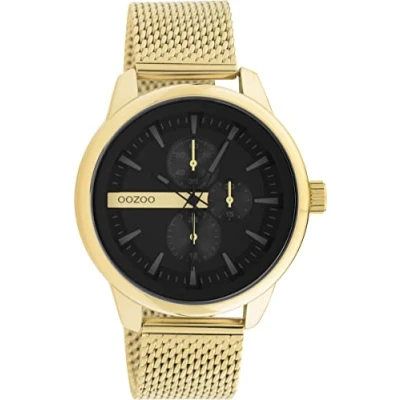 Afbeelding van Oozoo Mineralglas Chronograaf, Heren, Maat: One Size, Goldfarben