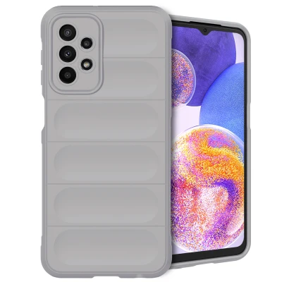 Afbeelding van Samsung Galaxy A23 (5G) Hoesje Siliconen en TPU (zacht) iMoshion Softcase/Backcover Grijs Telefoonhoesje