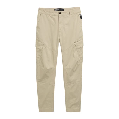 Afbeelding van TOM Tailor Denim Regular Tapered Cargobroek, Heren, Maat: XS, Beige abbey stone