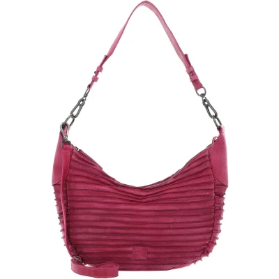 Afbeelding van FREDsBRUDER Leren Schoudertas Riffel Flowow Shoulderbag Pink Roze