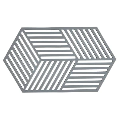 Afbeelding van Zone Denmark Pannenonderzetter Hexagon Cool Grey 16 x 14 cm