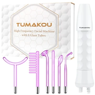 Afbeelding van TUMAKOU Argon Hoge frequentie Gezichtsmachine 6 in1 Purper Professionele Hoogfrequente Gezichtswand Lichttherapie Gezichtshuidverstrakkingsmachine apparaat voor Acne, Rimpelverwijdering, Haargroei
