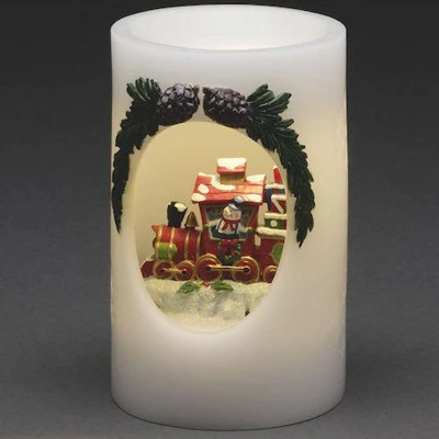 Afbeelding van Kaars led kerstverlichting binnen 1 lampje 10 x 16 cm warm wit