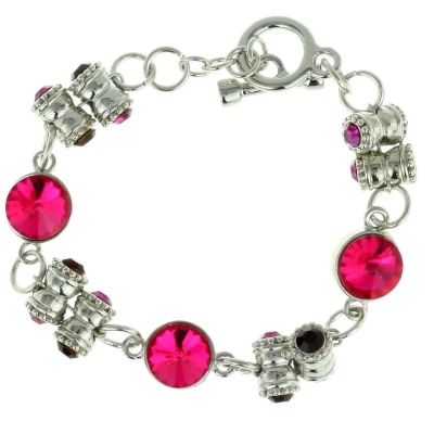 Afbeelding van Behave Zilver kleurige armband met steentjes