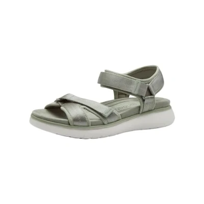 Afbeelding van Tamaris Sandalen met plateauzool, Dames, Maat: 37, Sage Textiel
