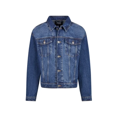 Afbeelding van Urban Classics Heavy Ounce BOXY Spijkerjas, Heren, Maat: Large, New mid blue washed