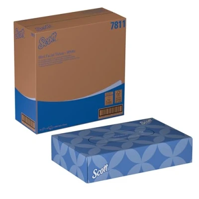 Afbeelding van Scott Mini facial tissue 7811 2 laags 18,6x17,3cm wit 78 x 76 Tissues