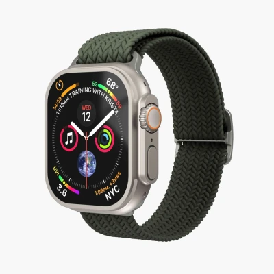 Afbeelding van Von Mahlen Woven Loop 38/40/41mm Silver/Olive