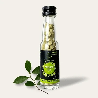 Afbeelding van Teaballs Groene thee (1 x 15 g) 150 voor 30 75 kopjes 100% puur plantenextract bekend van: het ding van jaar