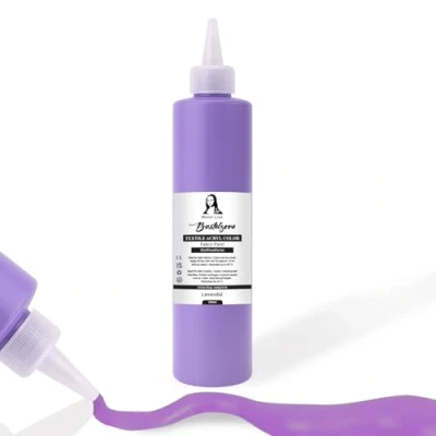 Afbeelding van Stofkleur 500ml. Wasvaste textielverf. T shirt kleur voor lichte stoffen. Wasmachinebestendig, wasbestendig. Textielverf, stofverf fixatie door strijken (lavendel)
