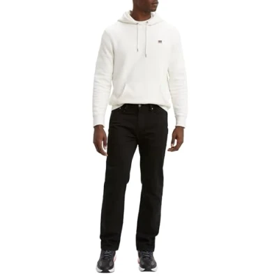 Afbeelding van Levi&#039;s heren 514 straight leg jeans met stretch in de kleur Zwart, maat: W40/L32