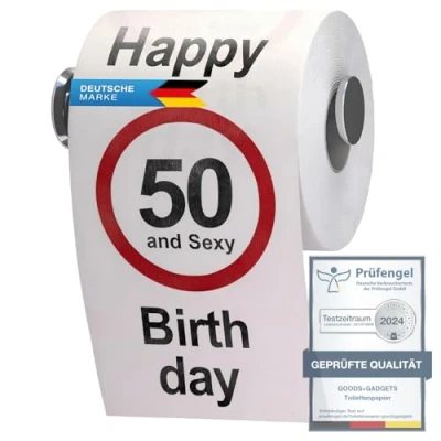 Afbeelding van Grappig Verjaardag Toiletpapier Decoratie Cadeau Artikelen (50ste verjaardag)