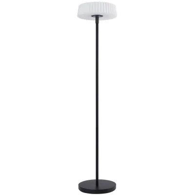 Afbeelding van Lindby Solar buitenverlichting met dimmer 1licht Metaal, kunststof H: 136 cm zwart, wit Inclusief lichtbron