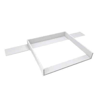 Afbeelding van REGALIK Aankleedopzetstuk voor Hemnes commode met 8 schuifladen IKEA 78cm x 80cm Afneembaar aankleedtafelopzetstuk in wit Afgesloten ABS materiaal 1mm