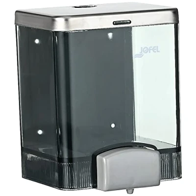 Afbeelding van Jofel ac21150 Vision Toiletpapierhouder, grote rollen, zeepdispenser, navulbaar, fumé, 1,4 l