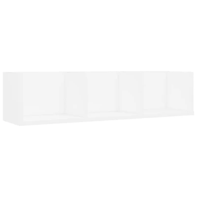Afbeelding van Cd wandschap 75x18x18 cm bewerkt hout wit