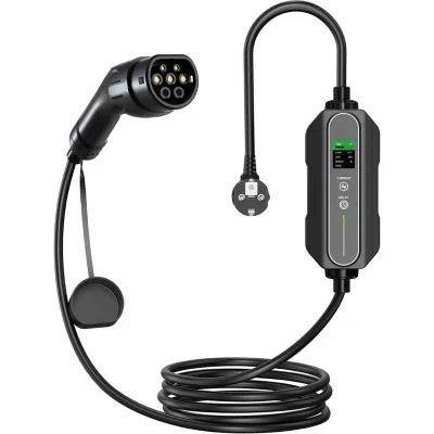 Afbeelding van Mobiele Thuislader 3,7 kW IP66 Waterdicht Type 2 vanaf stopcontact 8A/10A/13A/16A 1 Fase TPU kabel Uitgesteld laden functie / Timer 5 meter