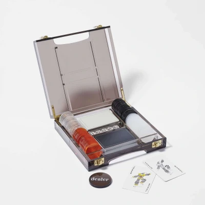 Afbeelding van Sunnylife Games Lucite Poker Grey / Acrylic Plastic