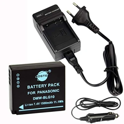 Afbeelding van DSTE® Vervangende batterij en DC120E reisoplader compatibel met Panasonic DMW BLG10 LUMIX DMC GF3 GF5 GF6 GX7 LX100 camera