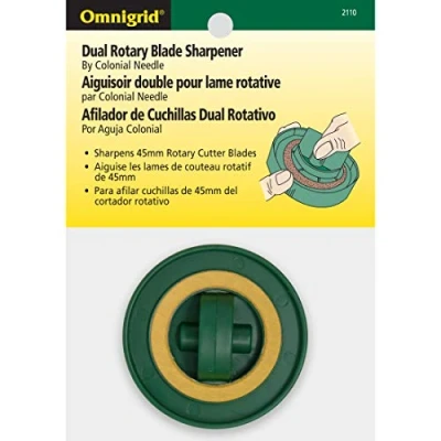 Afbeelding van Omnigrid Dual Rotary Blade Sharpener en accessoires, metaal kunststof, groen, 6,25 x 3,88 1,25 cm