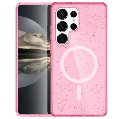 Afbeelding van Samsung Galaxy S24 Ultra Glitter Hoesje Kunststof imoshion Hardcase/Backcover Roze Telefoonhoesje