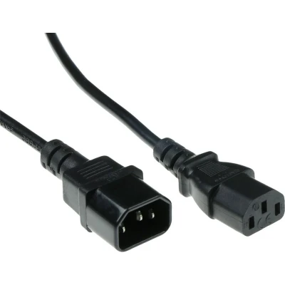 Afbeelding van ACT AK5149 230V Aansluitkabel C13/C14 Zwart 4 meter