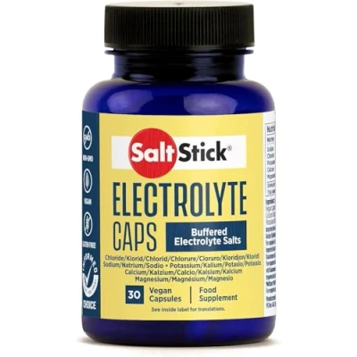 Afbeelding van SaltStick Caps 30 zout en mineraalcapsules met elektrolyten (natrium, kalium, calcium, magnesium) vitamine D3, 33 g