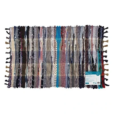 Afbeelding van JVL Chindi Design, gemaakt van gerecycled materiaal, handgemaakt, meerkleurig, 50 x 80 cm