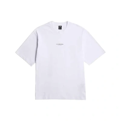 Afbeelding van G Star Center Chest LOGO Loose Tshirt basic, Heren, Maat: Large, White