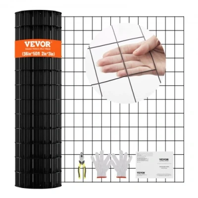 Afbeelding van VEVOR Hardwaredoek, 36&quot; x 50&#039; Gegalvaniseerde Wire Mesh Roll, 16 Gauge Kippengaas Hek Vinyl Coating Metalen Voor Kippenhok Barrière, Konijn Slang Hekken, Pluimvee Behuizingen