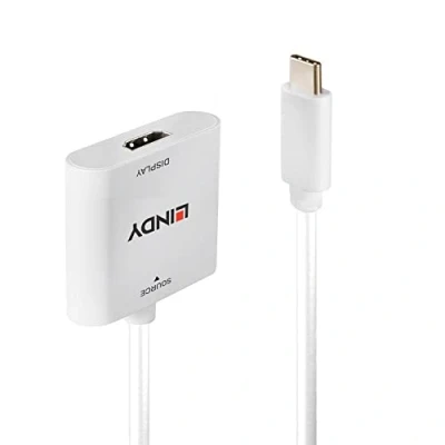 Afbeelding van Lindy 43339 video kabel adapter 0,1 m USB Type C HDMI Wit