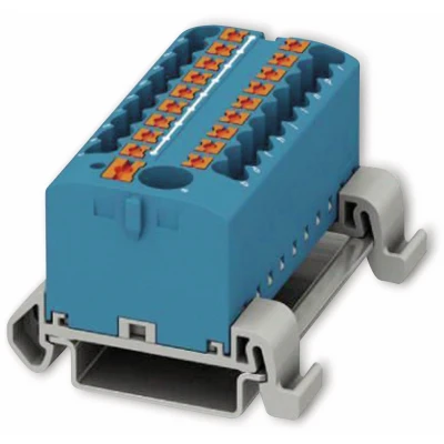 Afbeelding van Phoenix Contact PTFIX 6/18X2,5 NS35A BU 3273244 Verdeelblok Aantal polen: 19 0.14 mm² 2.5 Blauw 8 stuk(s)